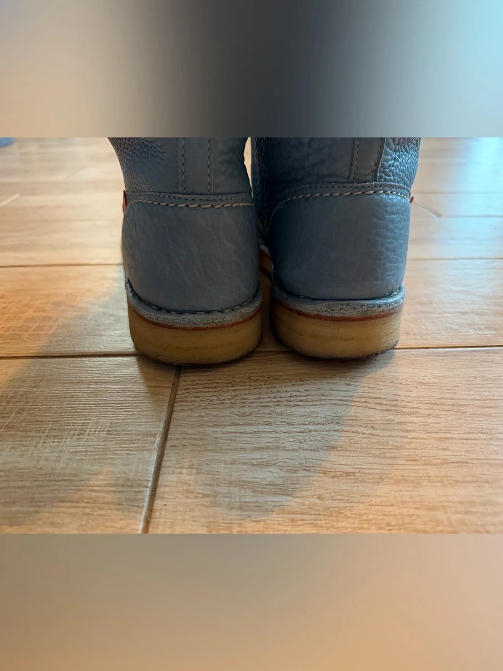 Duckfeet Arhus Blue Pebbled Leather Shearling Lined Boots Sz 39
